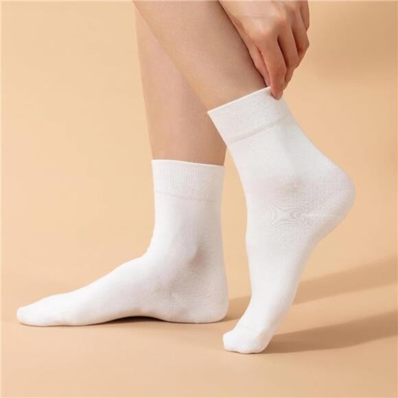 6 Pairs Womens Crew Socks Soft Cotton Boot Socks Size 6-9 9-11 Above - Picture 2 of 6